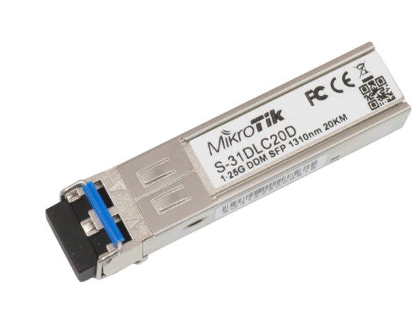 MikroTik S-31DLC20D SFP module 1.25G SM 20km 1310nm