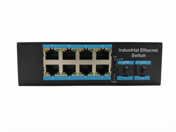 ExeLink ISG1010P neupravljivi industrijski switch 8x10/100/1000 Base-T porta (POE/POE+) 2x1000 Base-X