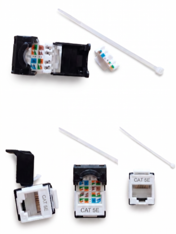 Keystone modul za patch panel RJ45 UTP Cat5E pozlaceni