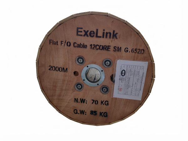 Optički kabl ExeLink 12 vlakana (12J) ADSS FTTx OUTDOOR, Flat, G652D, FRP, HDPE cena za 1 m